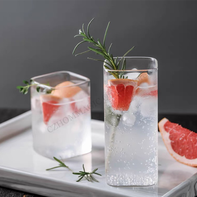 Coffee Tea Drink - 6/4/2/1Pcs Square Glass Cup Coffee Mug