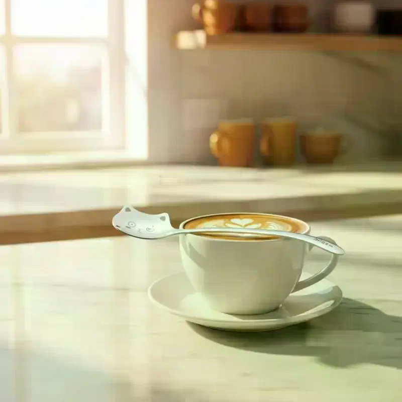Stainless Steel Cute Cat Spoon - огляд і ціна Coffee Tea Uses