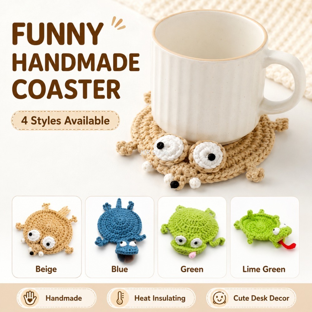 Animal Crochet Cup Coaster Han - огляд і ціна Coffee Tea Uses