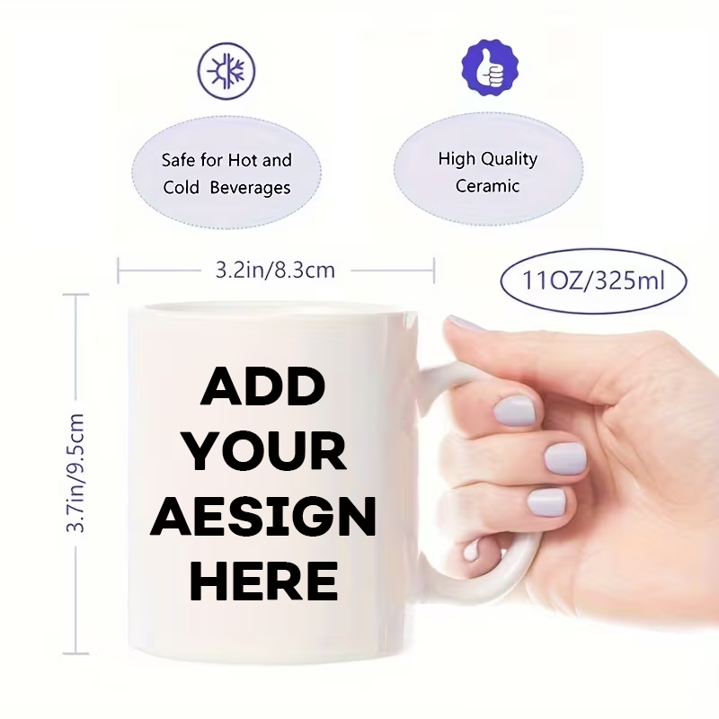 Custom Name Image Text Cup 11o - огляд і ціна Coffee Tea Name