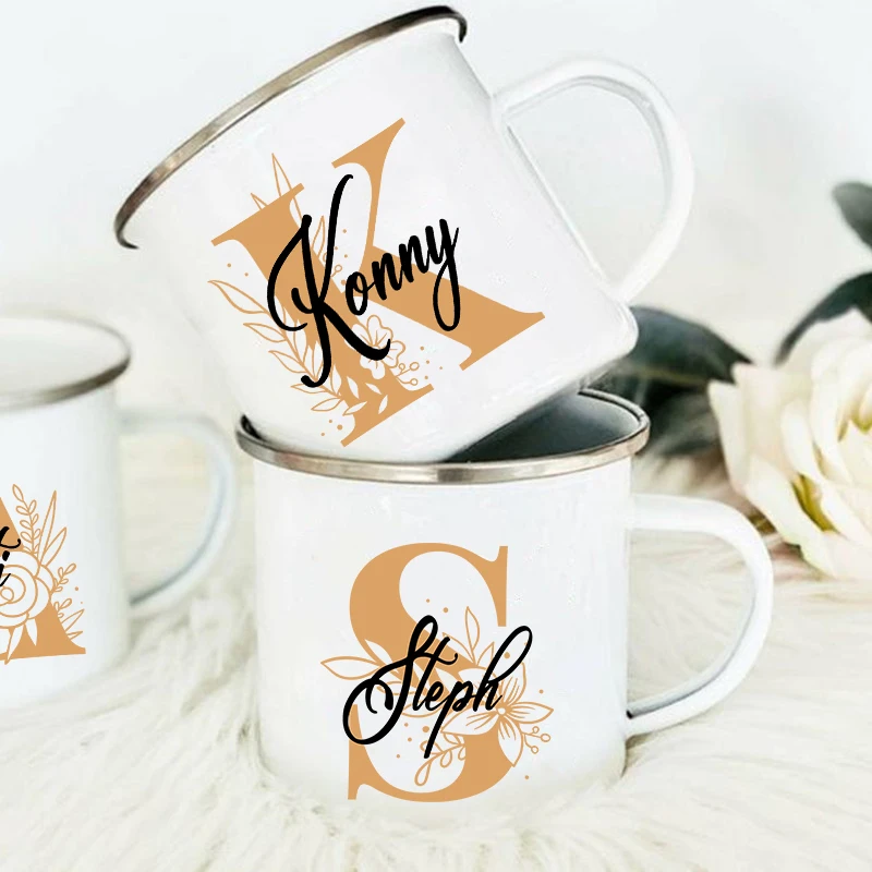 Personalized Mugs Floral Initi - огляд і ціна Coffee Tea Name