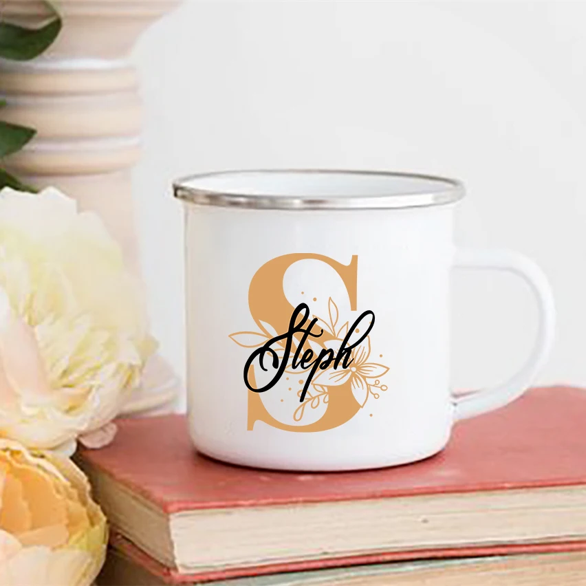 Personalized Mugs Floral Initi - огляд і ціна Coffee Tea Name