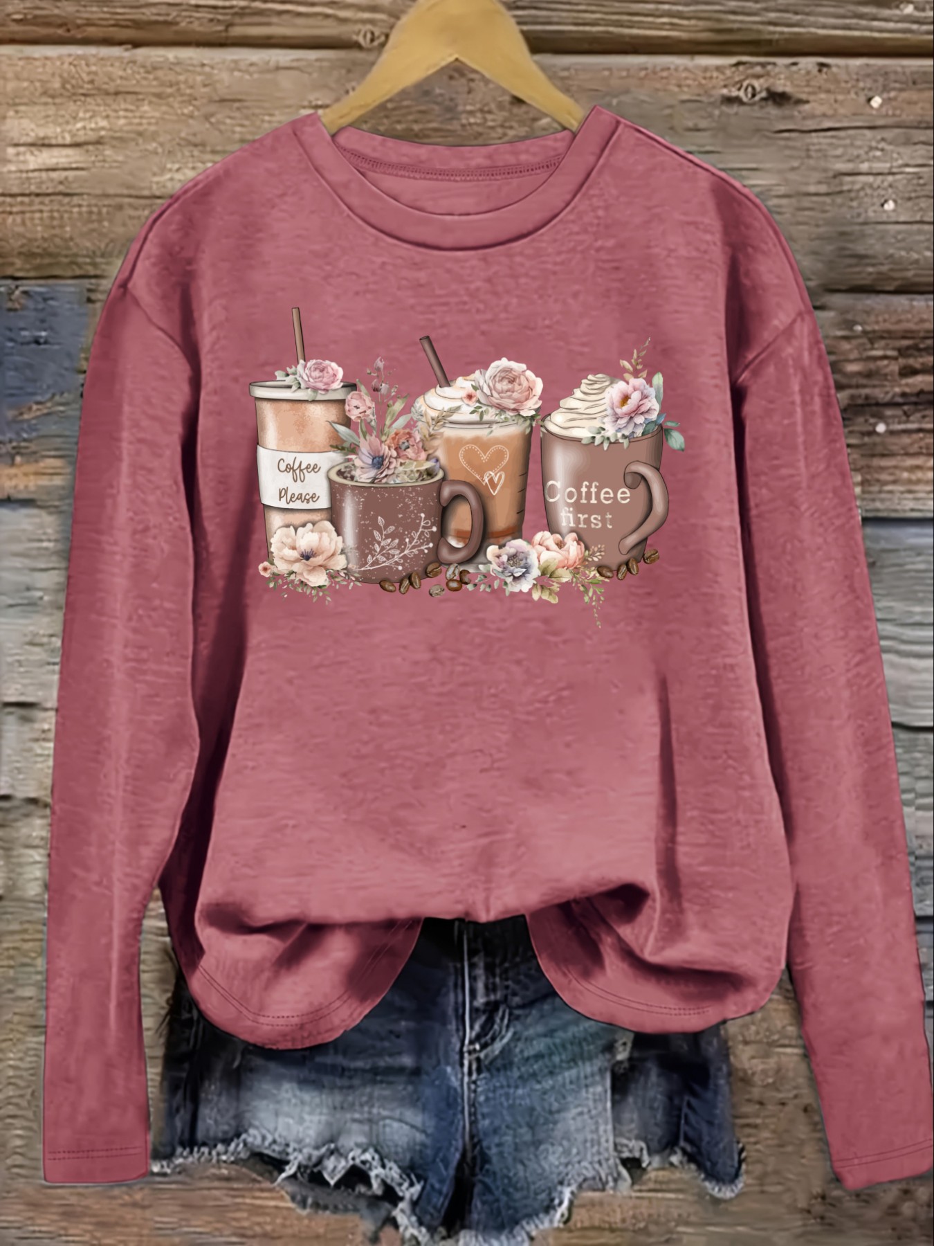 Women's Casual Long Sleeve Cre - огляд і ціна Coffee & Tea Collective