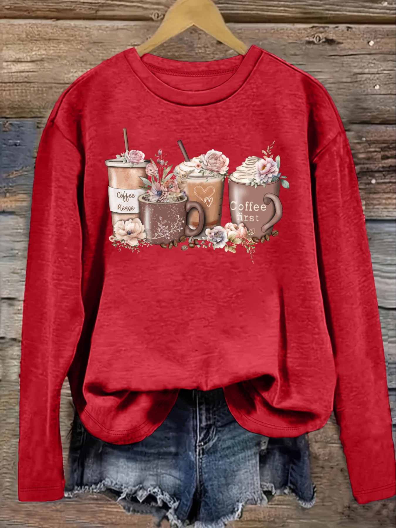 Women's Casual Long Sleeve Cre - огляд і ціна Coffee & Tea Collective