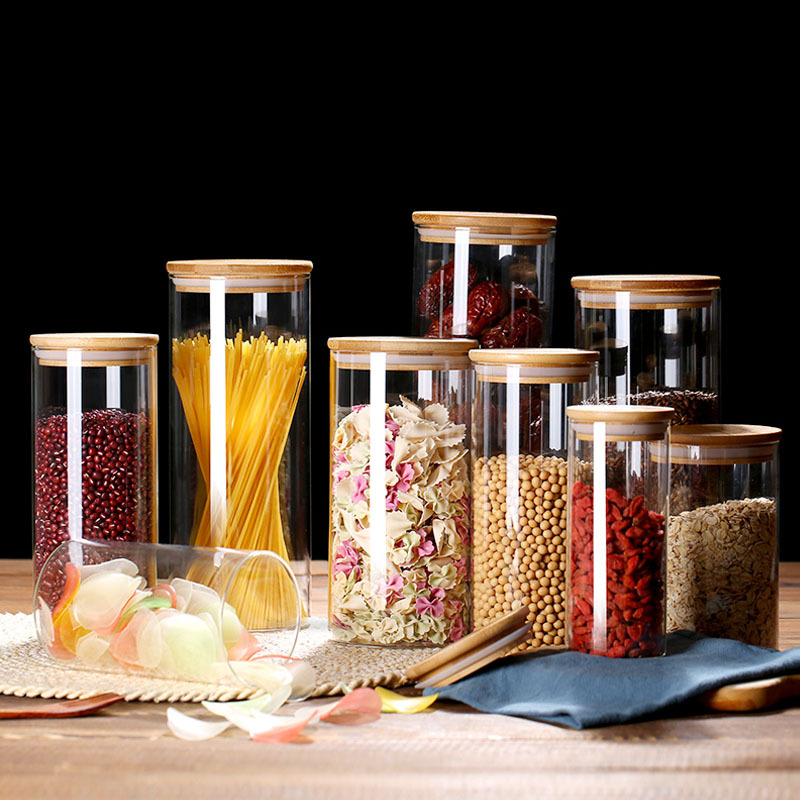 Glass Food Storage Jars with A - огляд і ціна Coffee Tea Bean Leaf