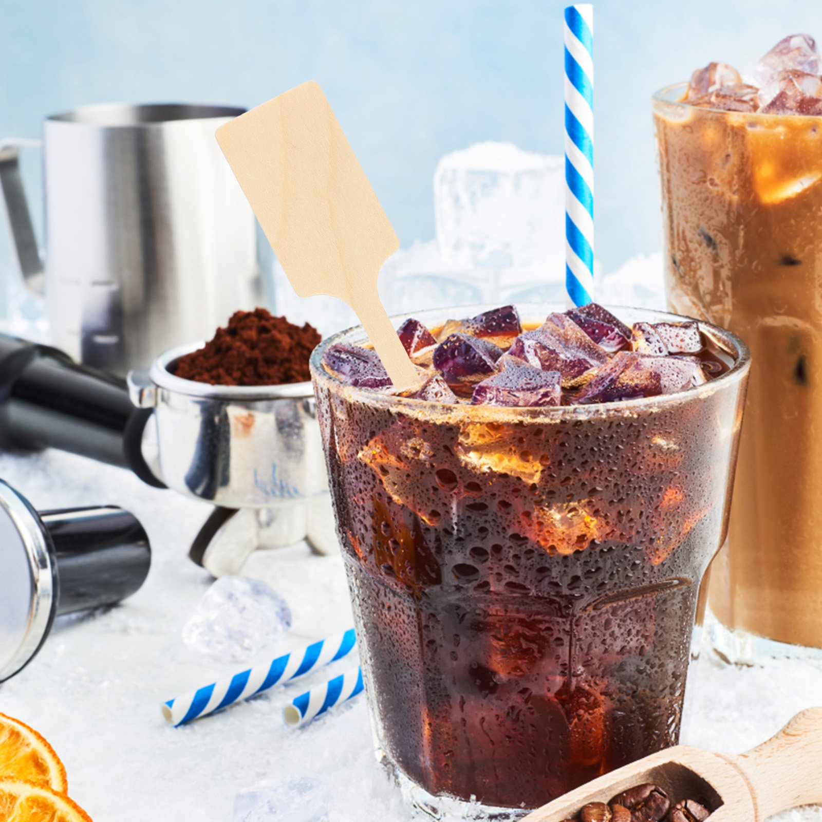 100Pcs Wooden Coffee Stirring  - огляд і ціна Coffee Tea Drink