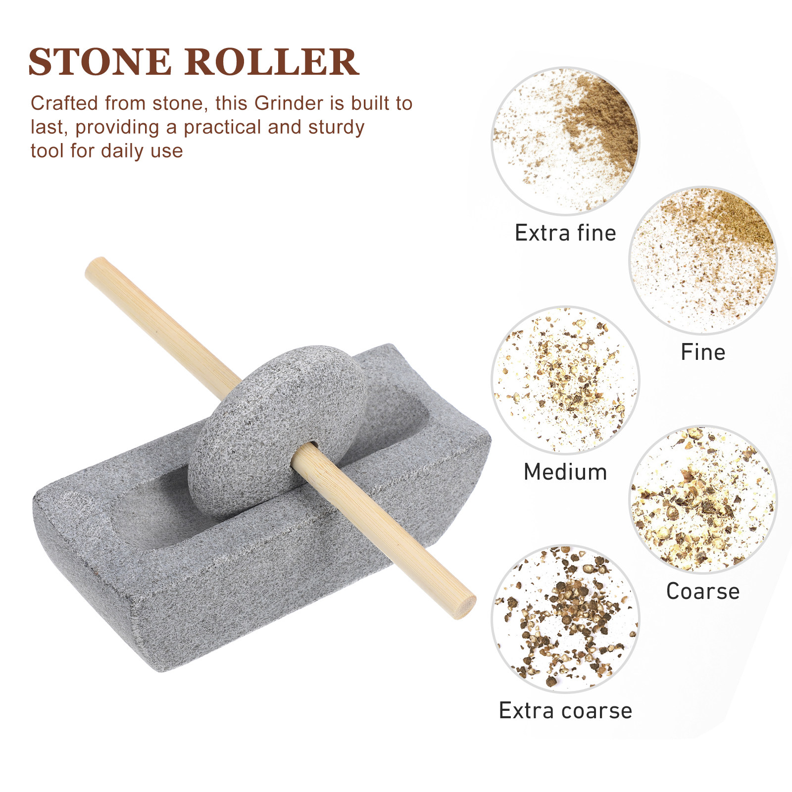 1Set Manual Stone Grinder Mill - огляд і ціна Coffee Tea Bean Leaf