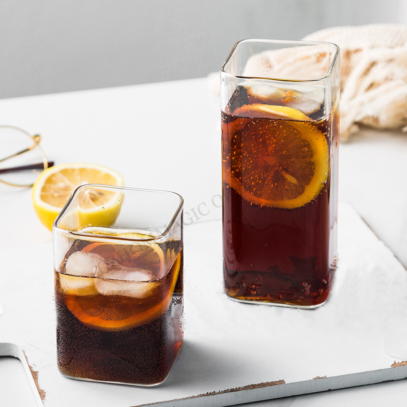 6/4/2/1Pcs Square Glass Cup Co - огляд і ціна Coffee Tea Drink