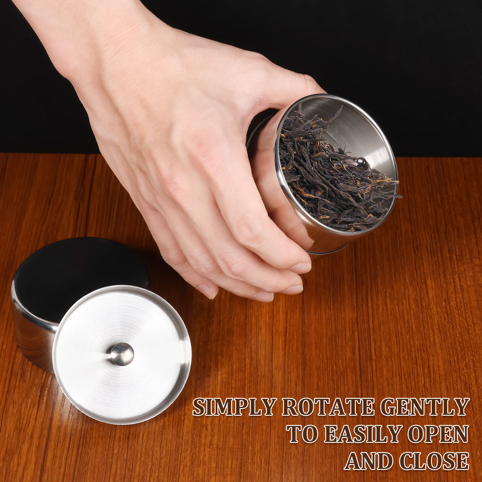Stainless Steel Tea Leaf Tins  - огляд і ціна Coffee Tea Bean Leaf