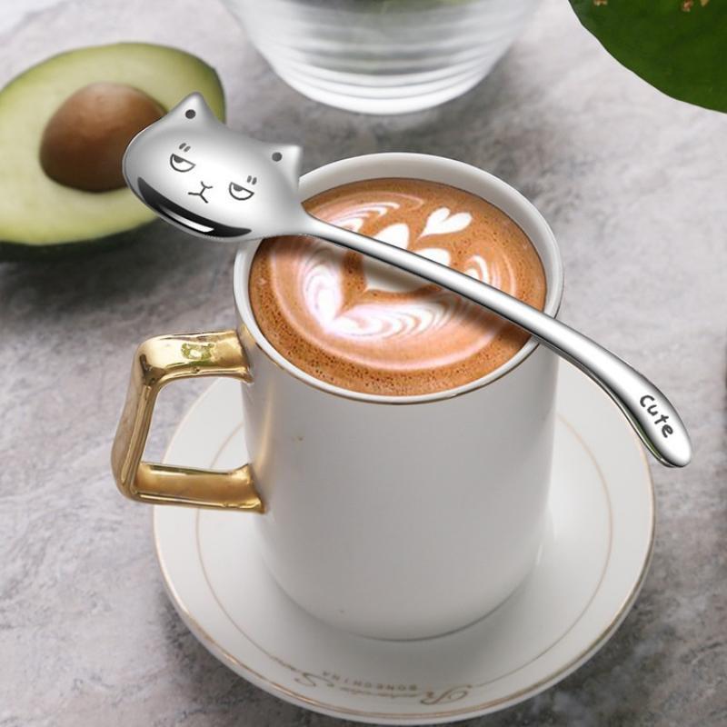 Stainless Steel Cute Cat Spoon - огляд і ціна Coffee Tea Uses