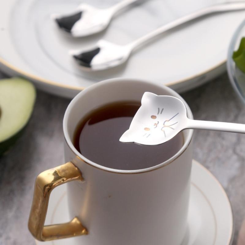 Stainless Steel Cute Cat Spoon - огляд і ціна Coffee Tea Uses