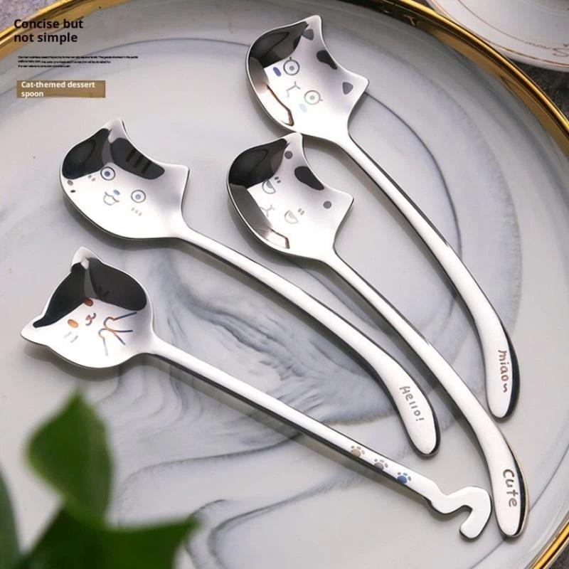Stainless Steel Cute Cat Spoon - огляд і ціна Coffee Tea Uses