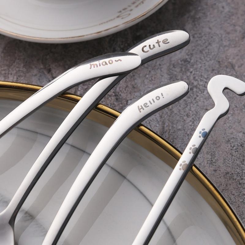 Stainless Steel Cute Cat Spoon - огляд і ціна Coffee Tea Uses