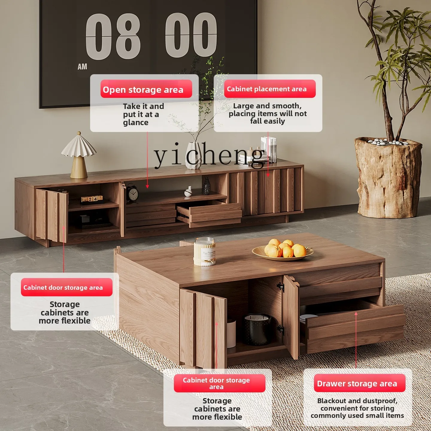 GZ Solid Wood TV Cabinet Stora - огляд і ціна Coffee & Tea Collective